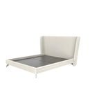 Cama Estofada Casal com Cabeceira Elara - Linho Off White
