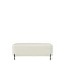 Recamier Estofado Nysa 160 cm - Linho Off White c/ Preto