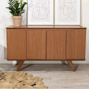 Buffet 4 Portas Pés Madeira Maciça Olive 135 cm - Natural