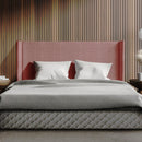 Cabeceira Queen Estofada Liya 175 cm - Linho Mescla Rosa