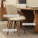 Conjunto de Jantar Mesa Retangular Lintz 8 Cadeiras Giratória Dakota - Canella c/ Caramelo