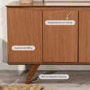 Buffet 4 Portas Pés Madeira Maciça Olive 135 cm - Natural