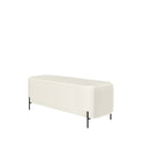 Recamier Estofado Nysa 160 cm - Linho Off White c/ Preto