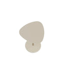 Mesa Lateral Triangular para Sala Lyra 60 cm - Off White c/ Dourado