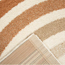 Tapete Egípcio para Sala e Quarto Kairo 200 x 250 cm - Geométrico Off White c/ Laranja