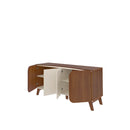 Buffet 4 Portas Nápoles 160 cm - Natural c/ Off White