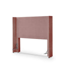 Cabeceira Queen Estofada Liya 175 cm - Linho Mescla Rosa