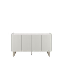 Buffet 4 Portas 2 Prateleiras Arcádia 137 cm - Champanhe c/ Off White Fosco