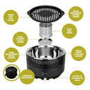 Churrasqueira portátil a carvão biscuitt Steak Master Smoke & Fire Usb com Bag