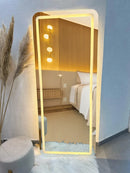 Espelho Retangular Com Led 3 Cores 170x70 Cm Jateado Corpo