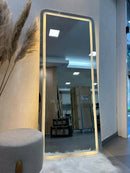 Espelho Retangular Com Led 3 Cores 170x70 Cm Jateado Corpo