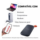 SSD Externo Portátil Sandisk Pro Alta Performance (Compatível com Android / Ios / Computador)