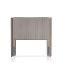 Cabeceira Casal Estofada Reid Canelada 155 cm - Linho Mescla Fendi