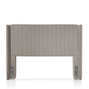 Cabeceira King Estofada Reid Canelada 208 cm - Linho Mescla Fendi