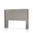 Cabeceira King Estofada Reid Canelada 208 cm - Linho Mescla Fendi