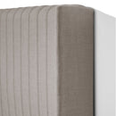 Cabeceira King Estofada Reid Canelada 208 cm - Linho Mescla Fendi