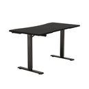 Mesa com Regulagem de Altura Elétrica Unit Pro 135 cm - Preto c/ Preto Fosco