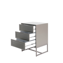 Mesa de Cabeceira com 3 Gavetas Myranda 45 cm - Cinza