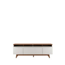 Rack Flynt com Painel Oslo para TV até 75” 3 Portas 184 cm - Canella c/ Off White Fosco