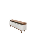 Rack Flynt com Painel Oslo para TV até 75” 3 Portas 184 cm - Canella c/ Off White Fosco