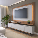 Painel para TV até 75" Oslo 182 cm - Canella c/ Off White Fosco