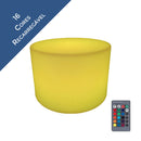 BASE ILUMINADA CILINDRICA LED RGB SEM FIO