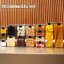 Kit 24 Potes Porta Mantimento Hermético Quadrado Cozinha (Lumini Paramount)