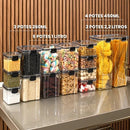 Kit 24 Potes Porta Mantimento Hermético Quadrado Cozinha (Lumini Paramount)