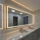 Espelho Retangular Com Led 3 Cores 170x70 Cm Jateado Corpo