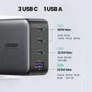 Carregador Turbo Ugreen Usb A/C 100W + Cabo 1.5M Preto (Para Iphones/Android/Computadores)